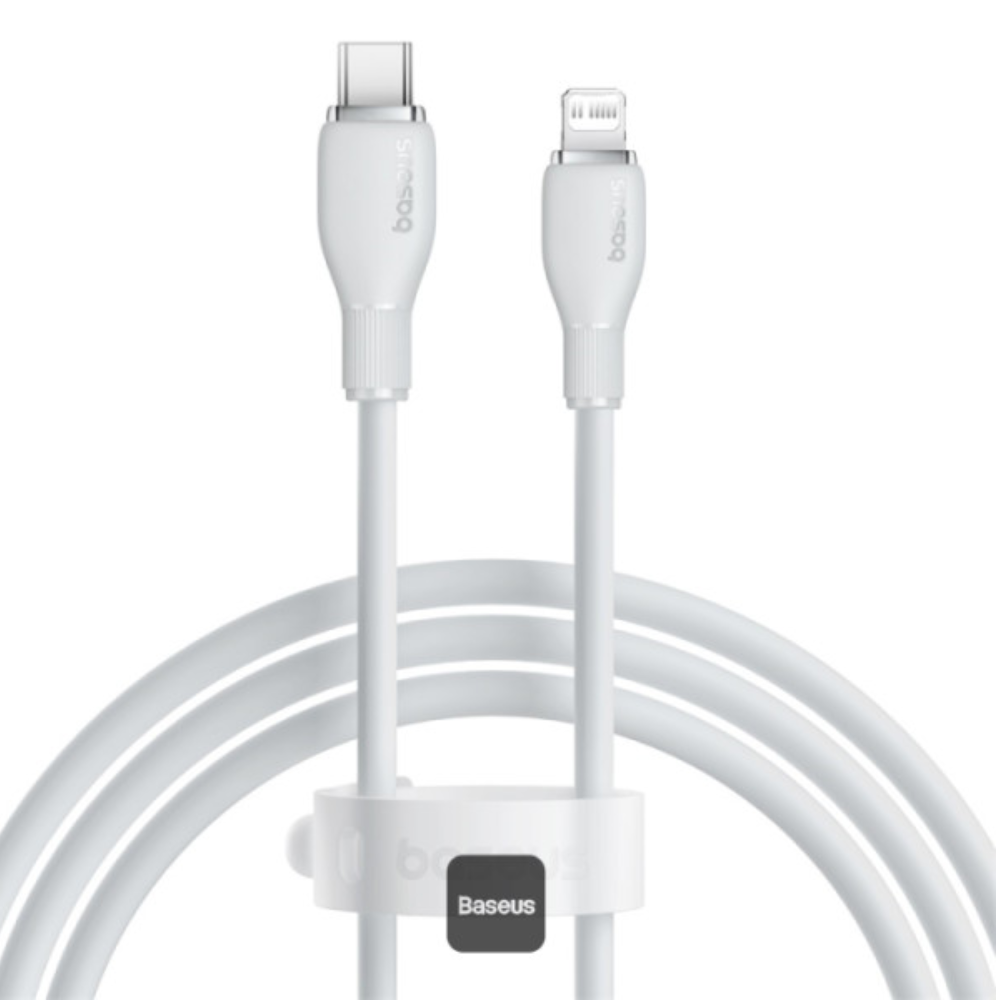 CABLE TIPO C A LIGHTNING 1.2MT P10355701221-B1 SILICONA 20W BLANCO