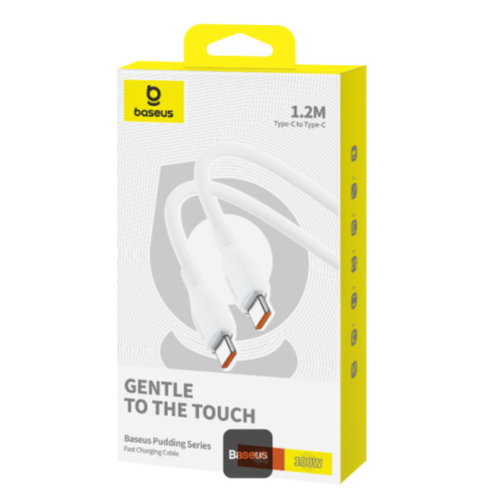 CABLE TIPO C A TIPO C 1.2MT P10355702221-B1 SILICONA 100W BLANCO
