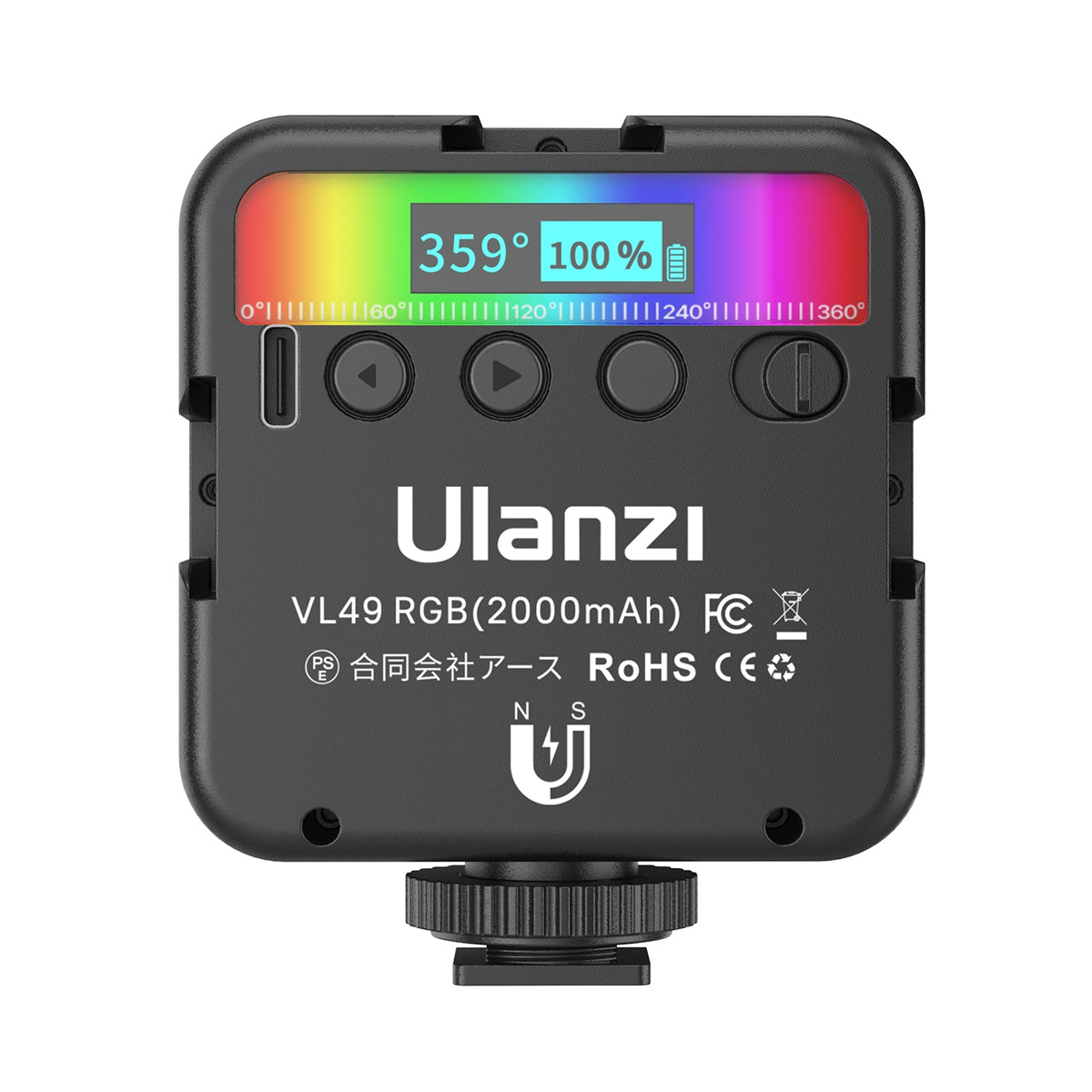 Ulanzi Mini Pocket 49 RGB Video LED Light Black