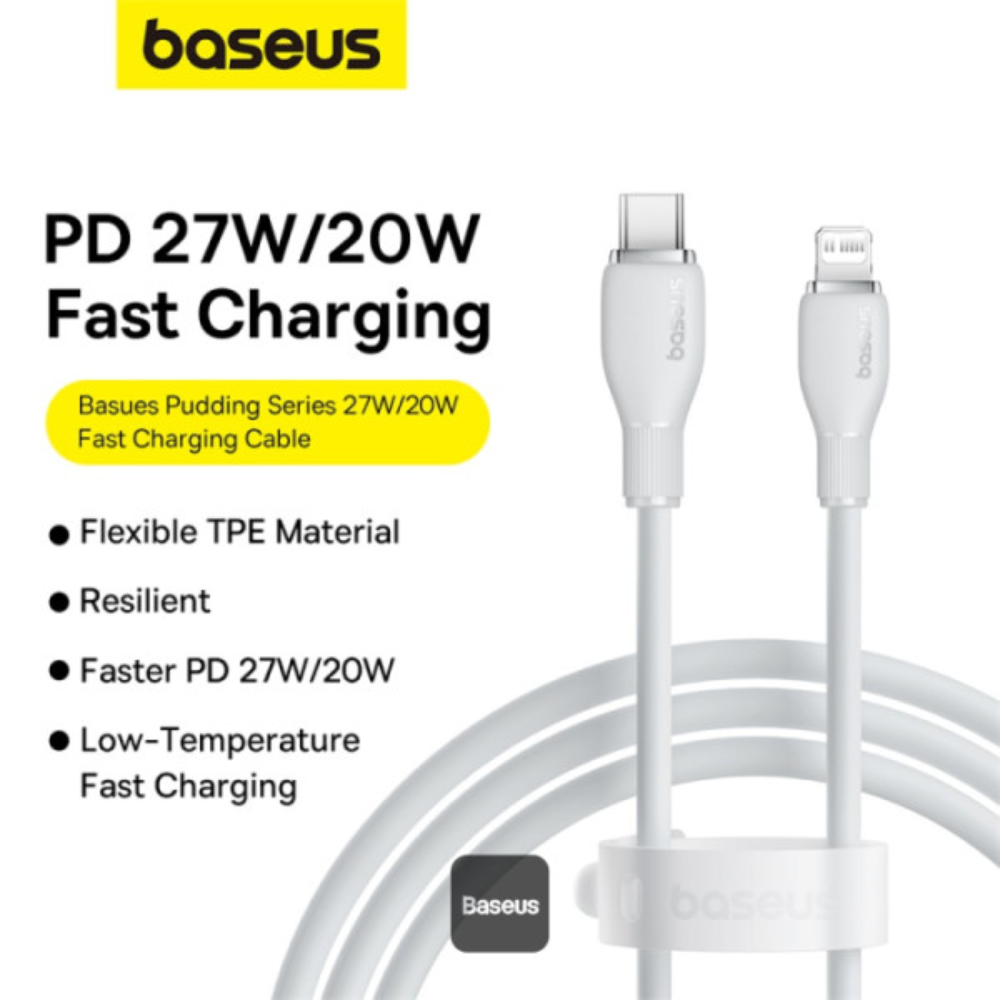 CABLE TIPO C A LIGHTNING 1.2MT P10355701221-B1 SILICONA 20W BLANCO