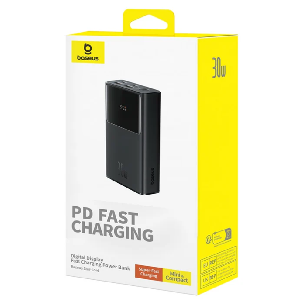 POWER BANK STAR-LORD P10022907113-00 10000MAH 30W CON PANTALLA DIGITAL NEGRO