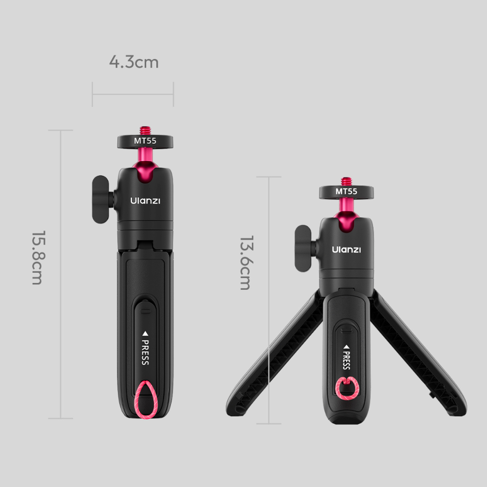 Ulanzi MT55 SnapGo Mini Selfie Stick Tripod (1/4" Mount)
