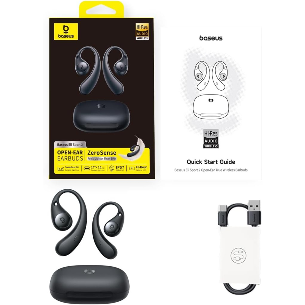 AURICULARES INALÁMBRICOS ELI SPORT 2 A0102703 OPEN-EAR TWS NEGRO