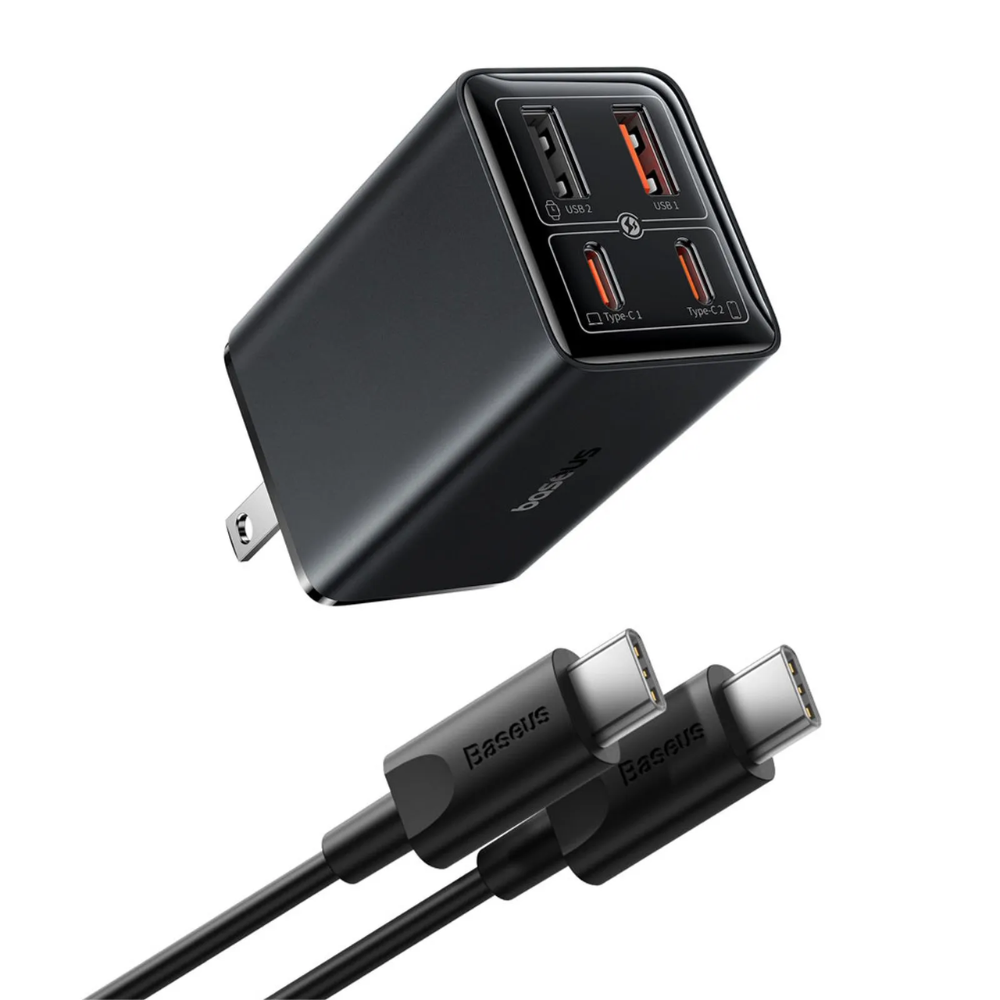 CARGADOR GaN BASEUS GaN6 PRO P10162702113-00 2C+2U 65W US NEGRO