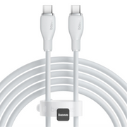 CABLE TIPO C A TIPO C 1.2MT P10355702221-B1 SILICONA 100W BLANCO