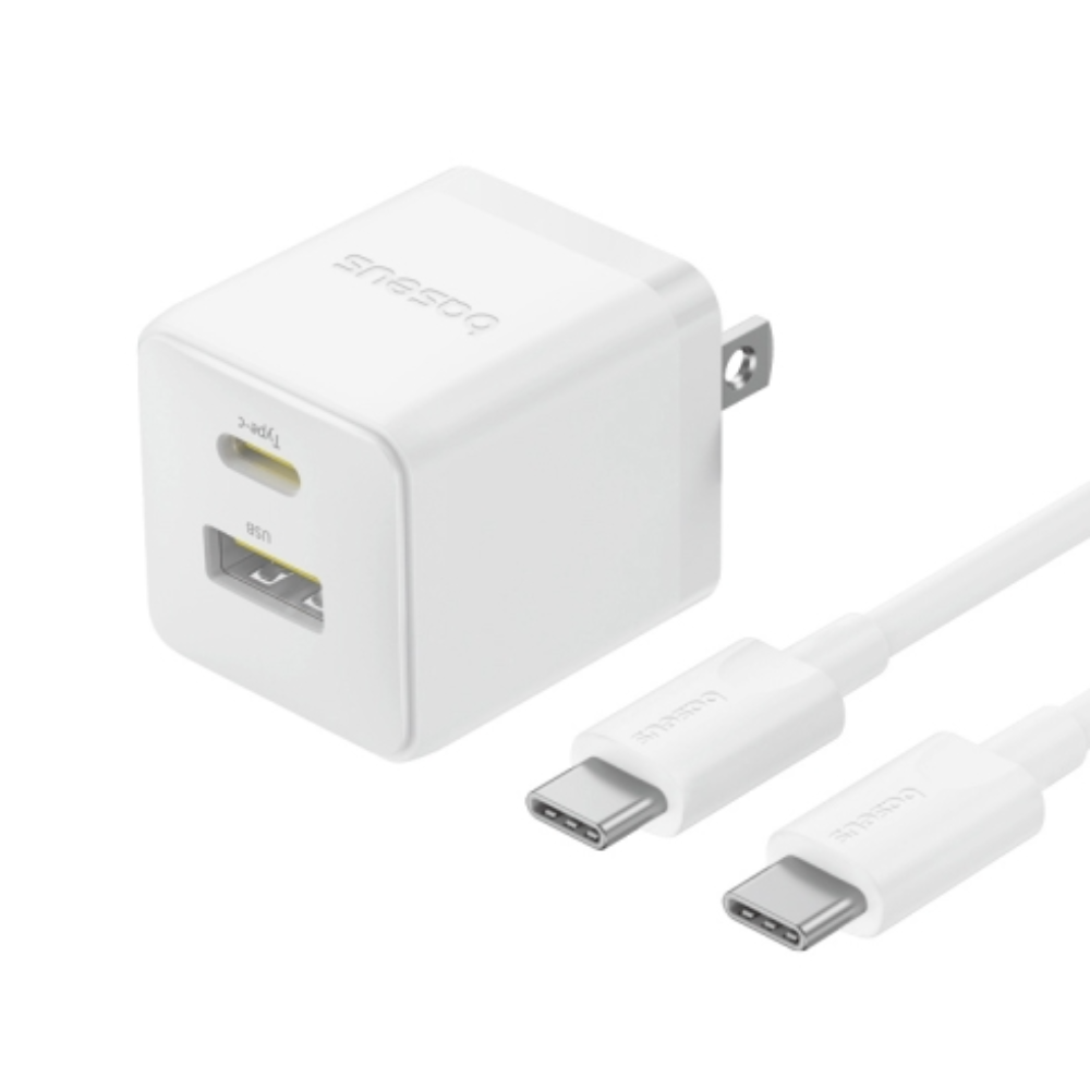 CARGADOR PALM C+U 20W US P10111609213-01 CON CABLE MINI WHITE USB-C A USB-C 60W 1MT BLANCO