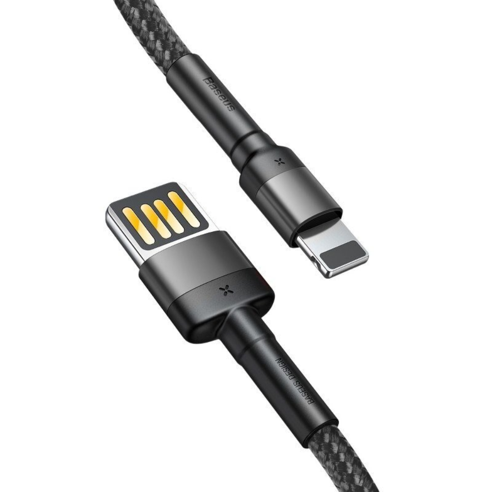 CABLE USB A LIGHTNING 1.5A 2MT CALKLF-HG1 CAFULE EDICIÓN ESPECIAL  GRIS+NEGRO