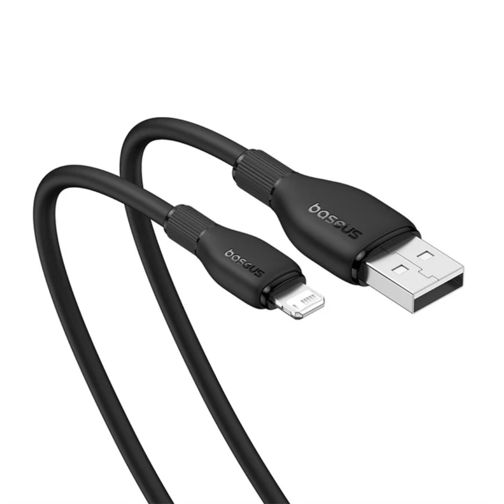 CABLE LIGHTNING A USB P10355700111-B1 SILICONA 2.4A CLUSTER NEGRO