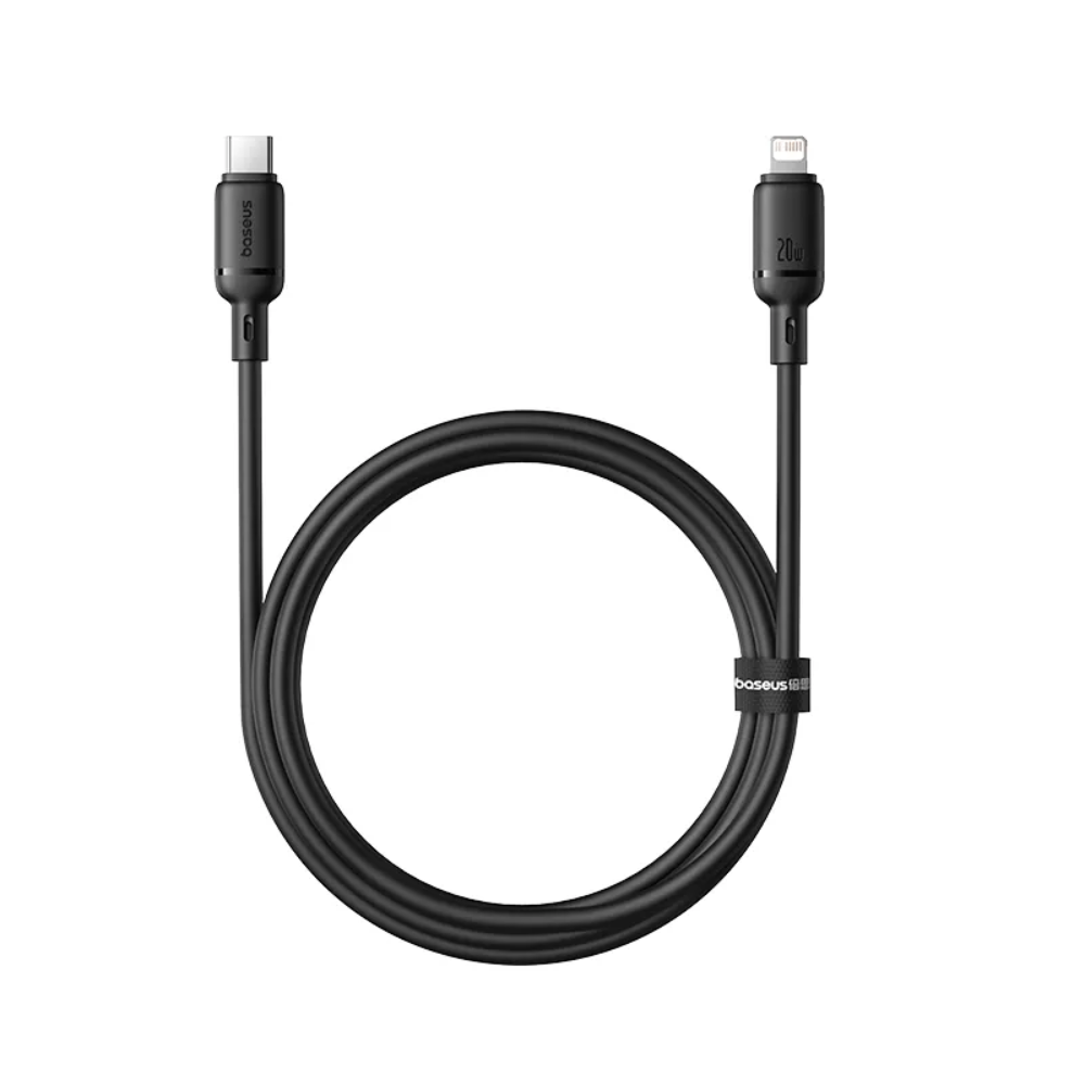 CABLE TIPO C A LIGHTNING 1MT  P10377700113-00 SILKY 20W NEGRO
