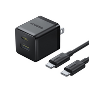 CARGADOR PALM C+U 20W US P10111609113-01 CON CABLE MINI WHITE USB-C A USB-C 60W 1MT NEGRO